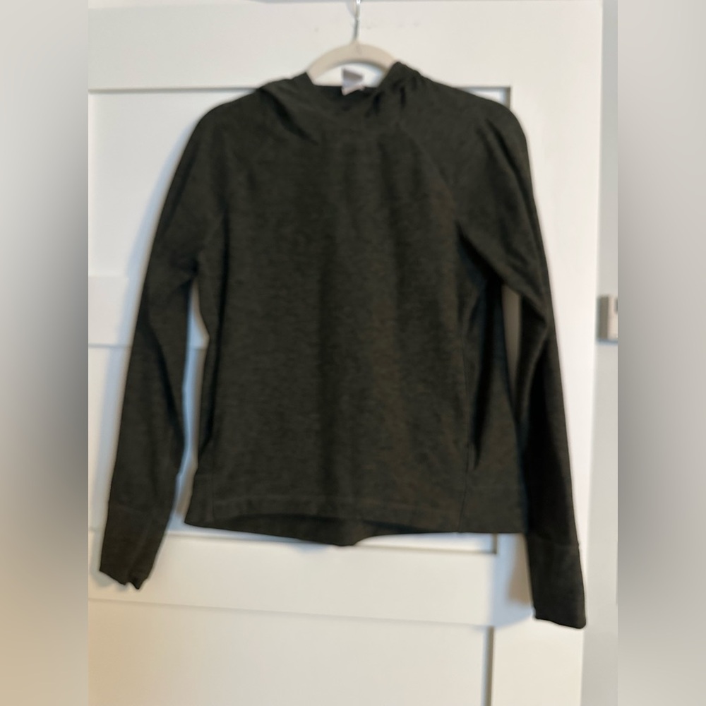 Lole olive green /black hooded shirt
